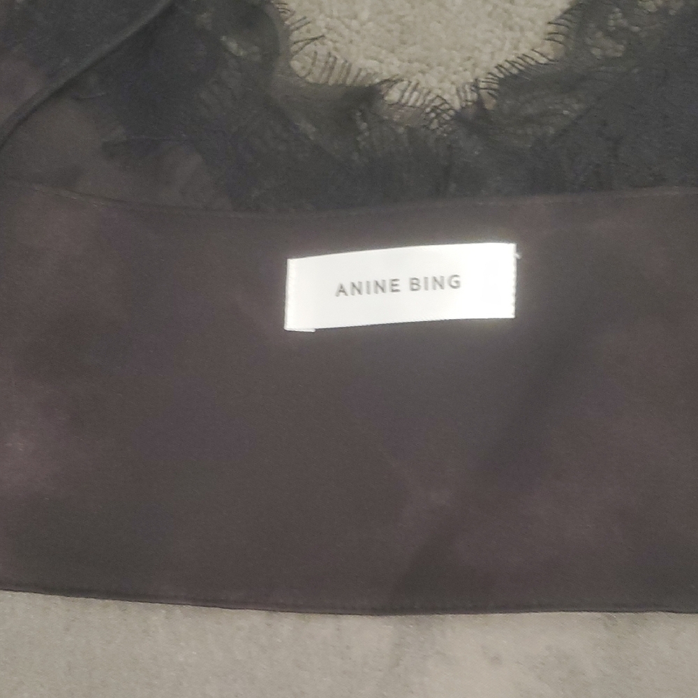 NWOT ANINE BING BELLE SILK LACE TRIM CAMISOLE ,SZ; LARGE - Picture 8 of 13